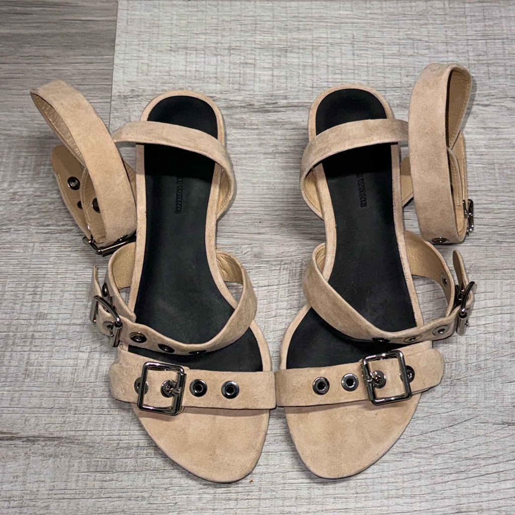 Alexander Wang Flats Strapped Suede Leather Flats